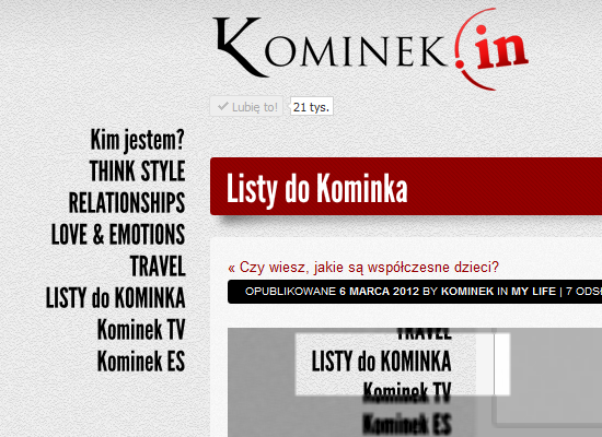 listy do kominka